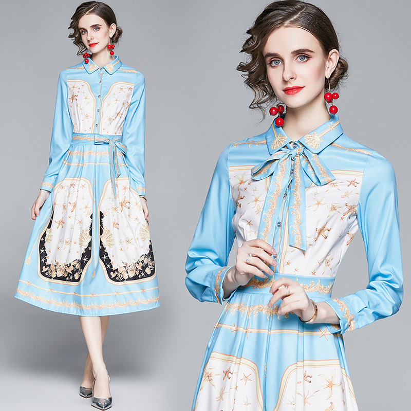 Colors European style retro France style dress for women