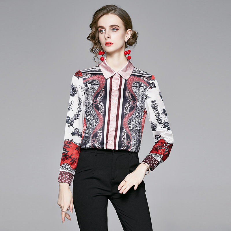 Printing shirt personality tops for women