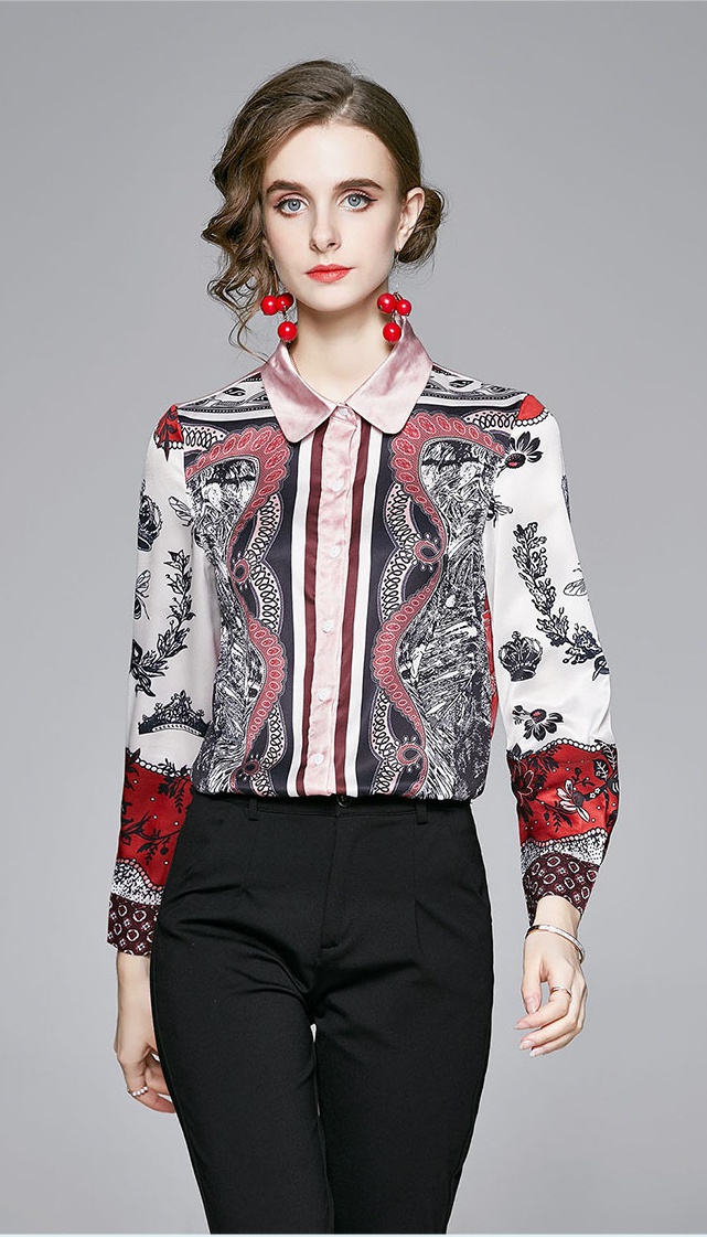 Printing shirt personality tops for women