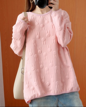 Fat clip cotton summer loose thick rabbit hoodie