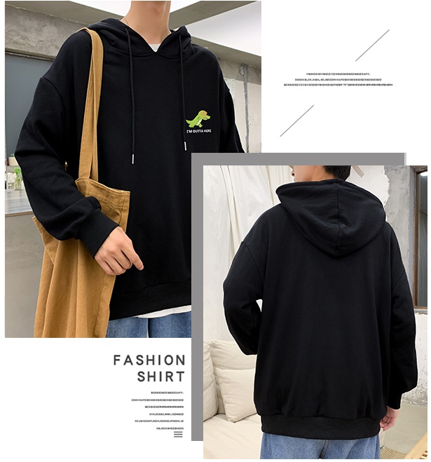 Fashion autumn pullover tops hooded loose coat for men
