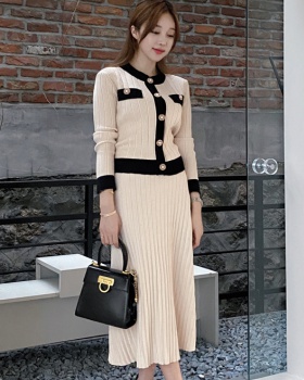 Korean style skirt cardigan 2pcs set for women
