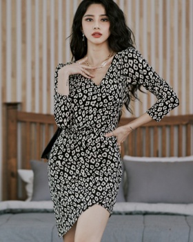 Package hip irregular Korean style dress for women