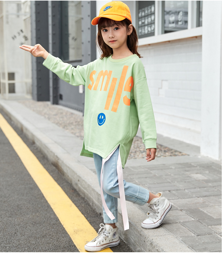 Long sleeve T-shirt Korean style hoodie 2pcs set