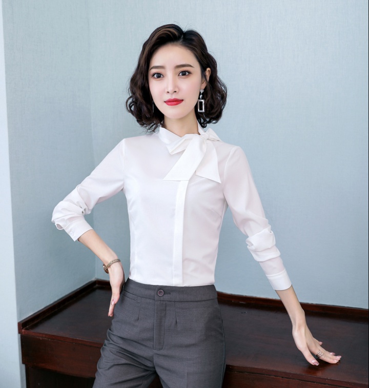 Bow collar work clothing business suit for women