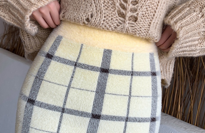 Woolen yarn skirt knitted one step skirt for women