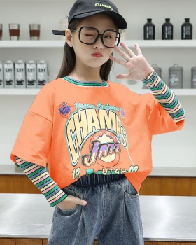 Child girl T-shirt autumn Korean style kids
