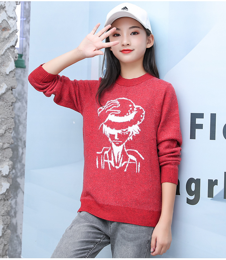 Round neck Korean style sweater child bottoming shirt