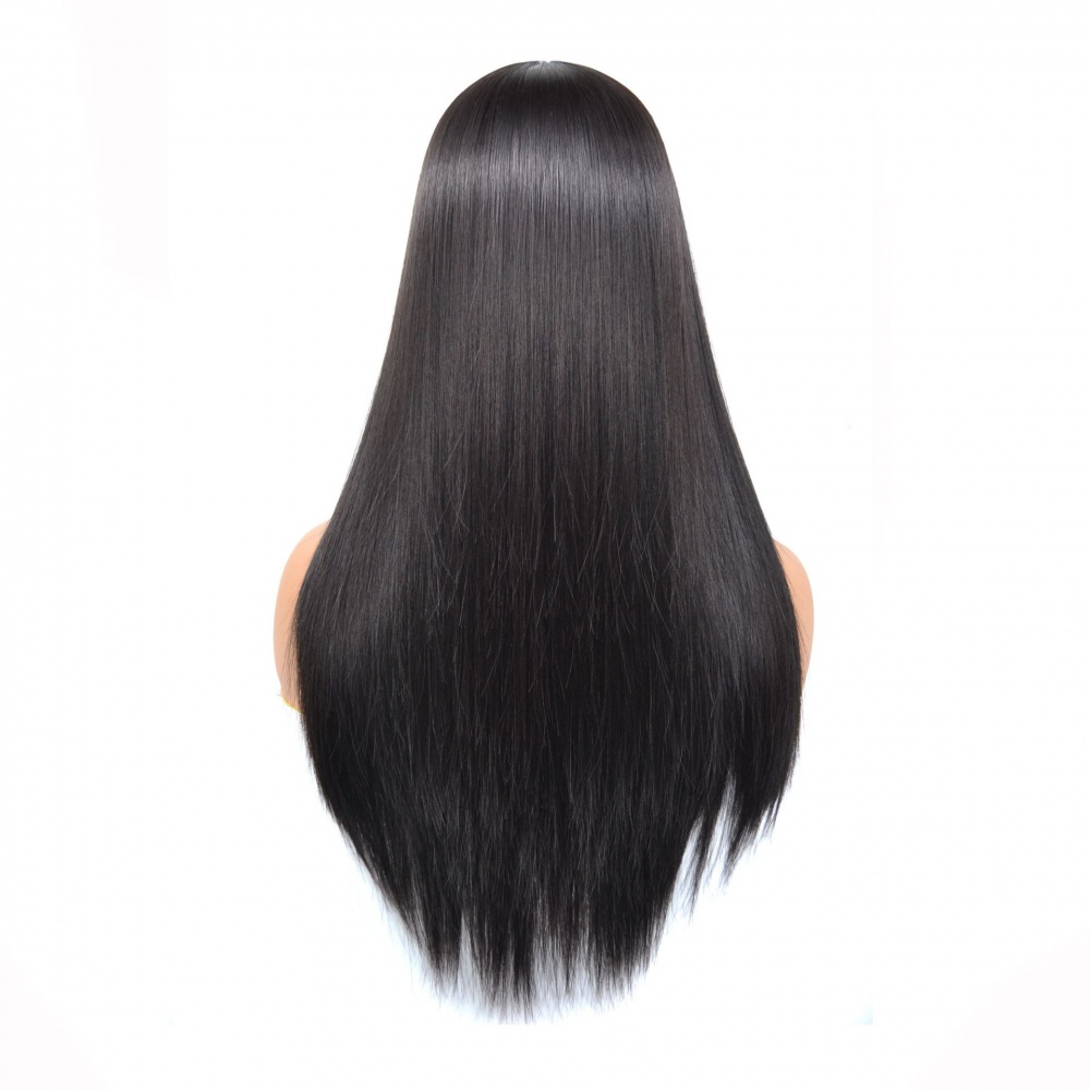 Supple European style headgear long natural wig for women