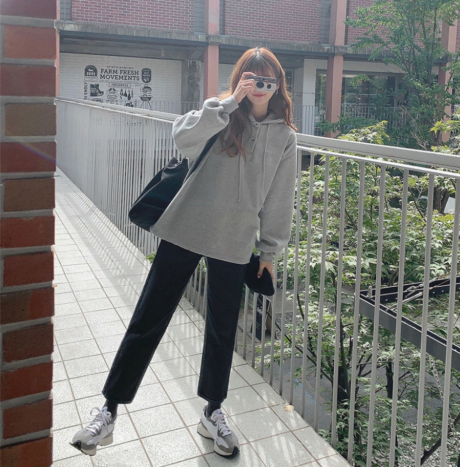 Hooded pullover Korean style long sleeve hoodie