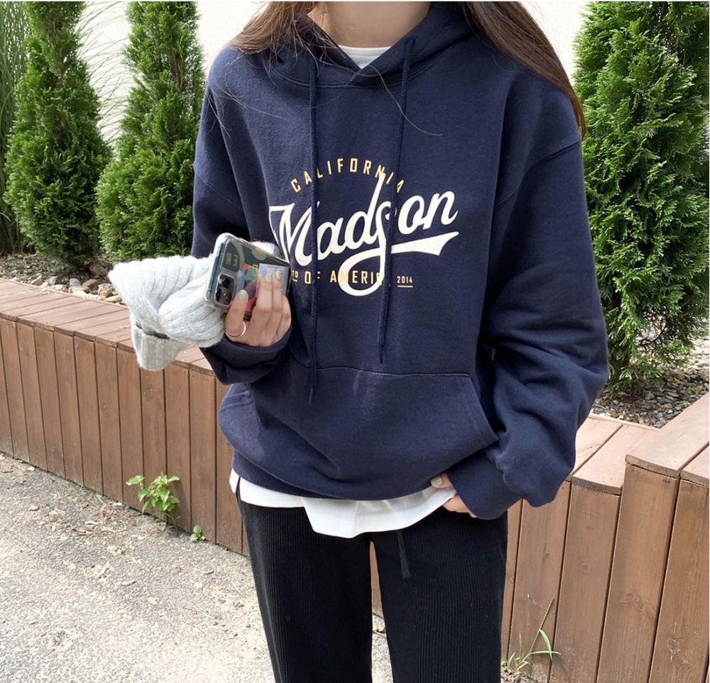 Hooded winter all-match Korean style Casual loose hoodie