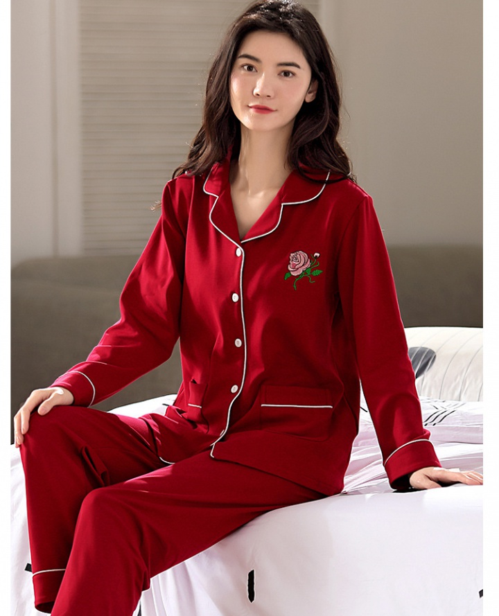 Homewear pajamas long sleeve cardigan 2pcs set for women