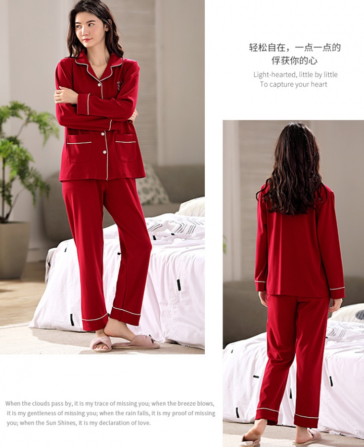 Homewear pajamas long sleeve cardigan 2pcs set for women