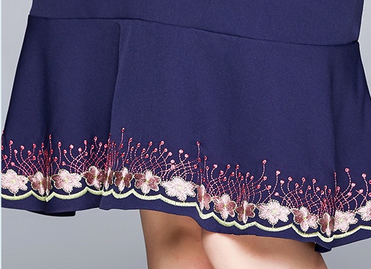 Retro embroidery elegant temperament dress
