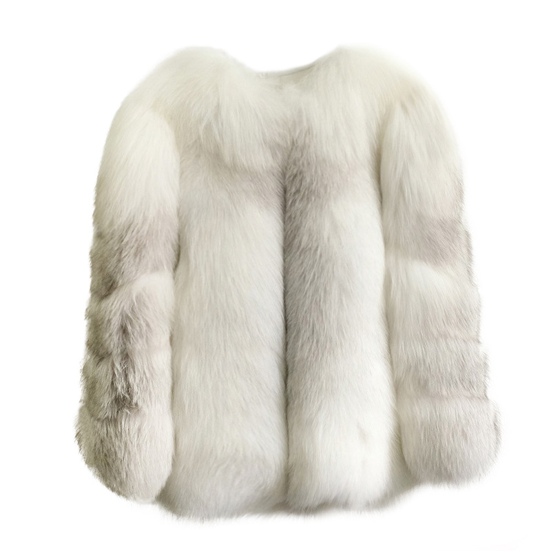 Fox fur autumn and winter overcoat long fur coat
