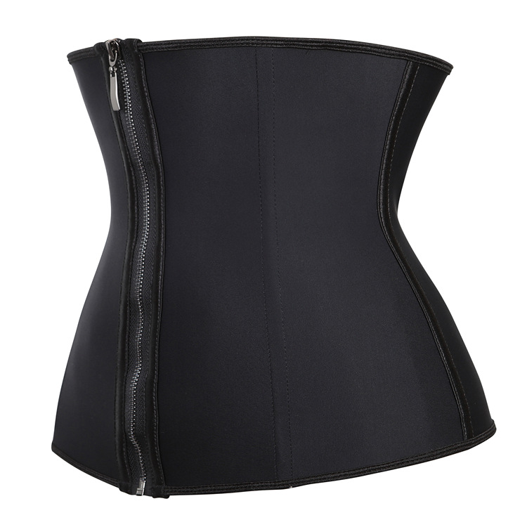 Rubber zip corset fitness underwear for women