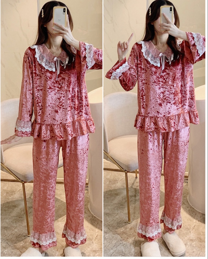 Homewear autumn and winter pajamas a set for women