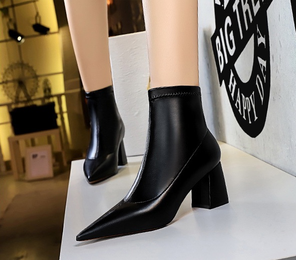 Cozy simple short boots nightclub pointed women's boots