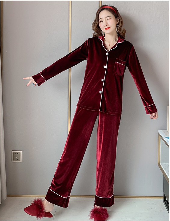 Watkins autumn and winter homewear pajamas 2pcs set
