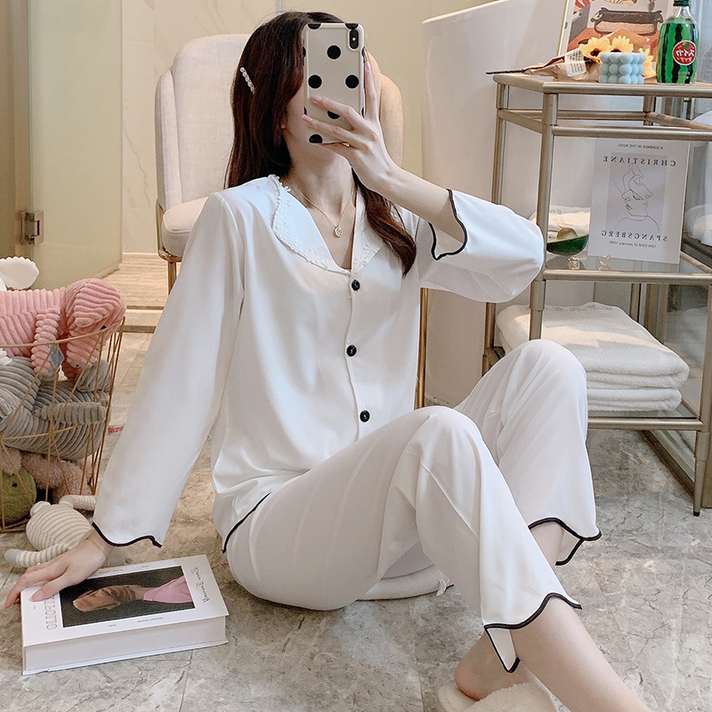 Casual homewear thermal pajamas 2pcs set for women