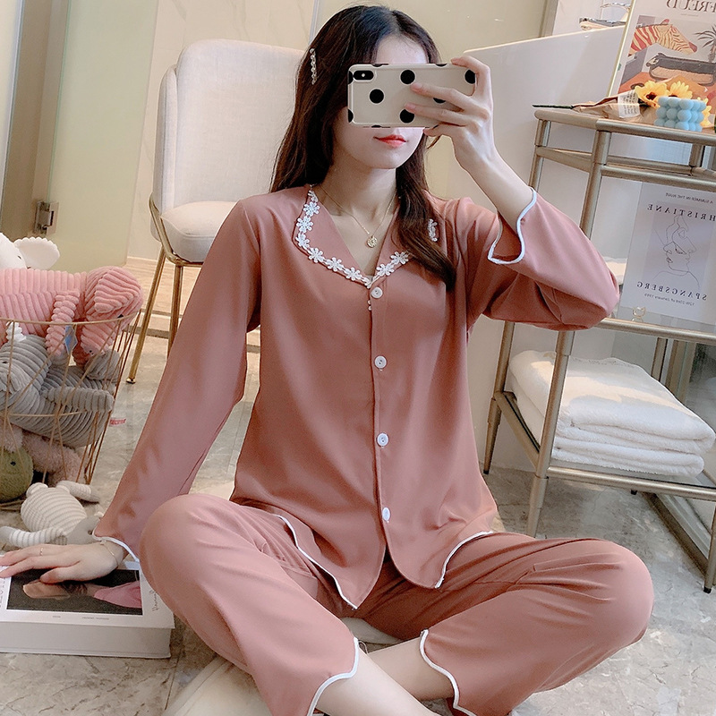 Casual homewear thermal pajamas 2pcs set for women