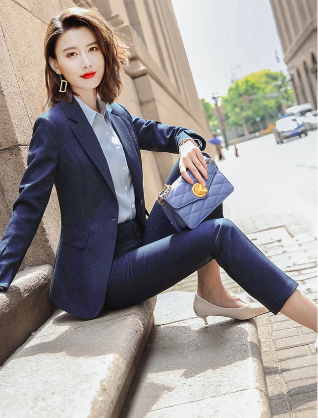 Fashion temperament slim profession business suit 3pcs set