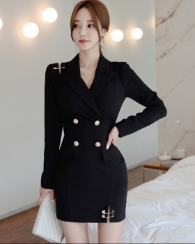 Pin package hip business suit slim autumn and winter dress
