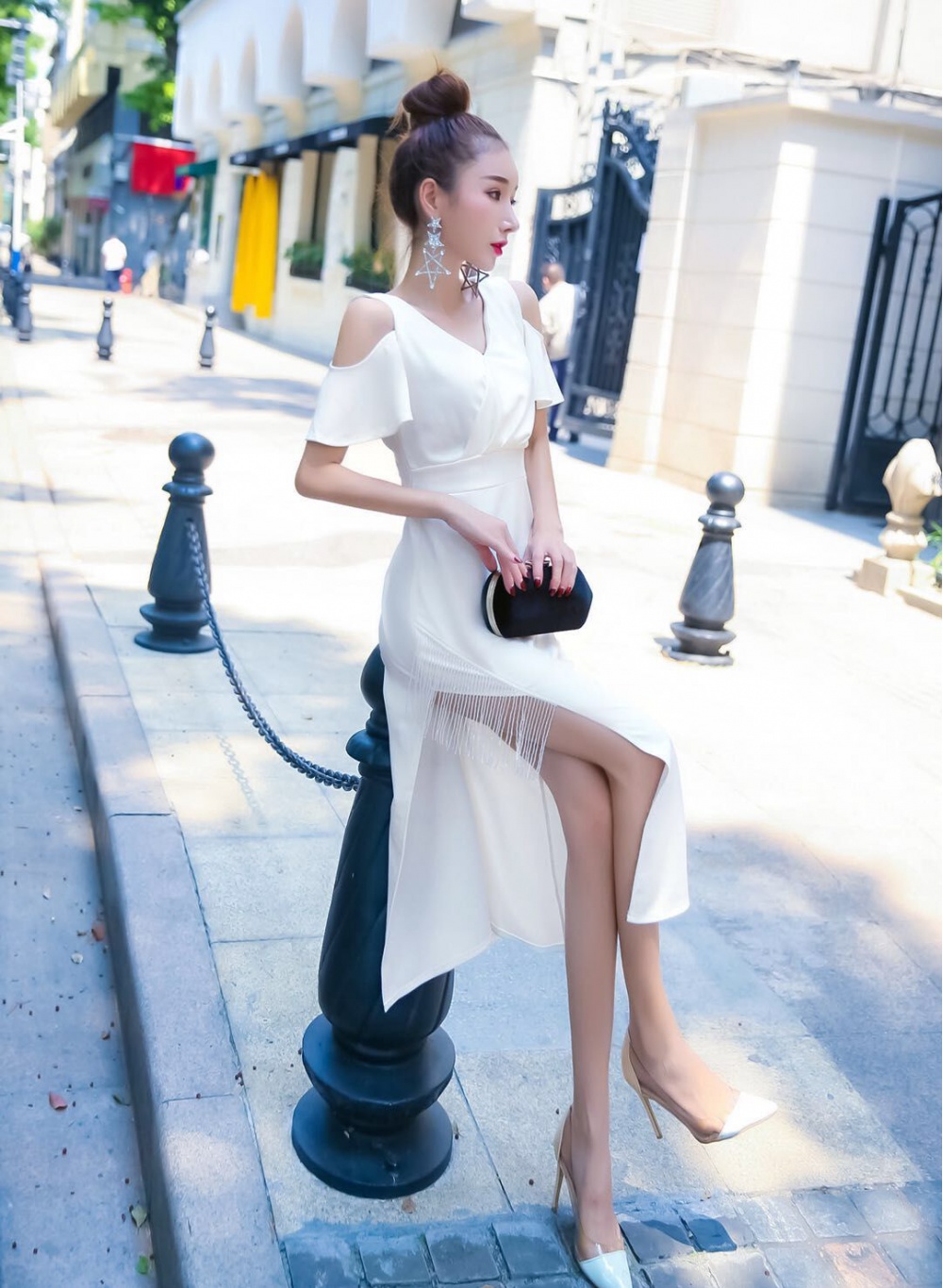 Ladies autumn sexy noble evening dress for women