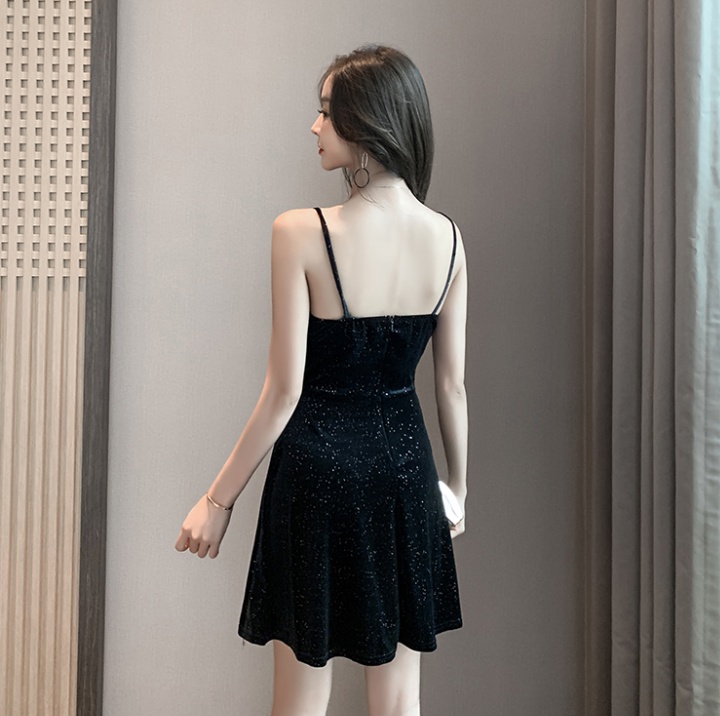 Sexy all-match dress slim show chest T-back for women