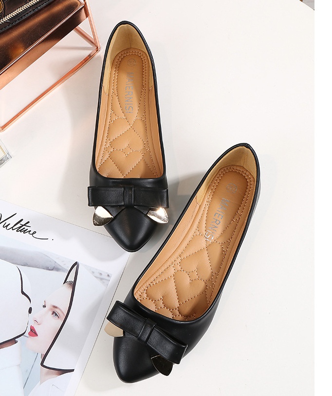 Casual flat flattie pointed lounger peas shoes for women
