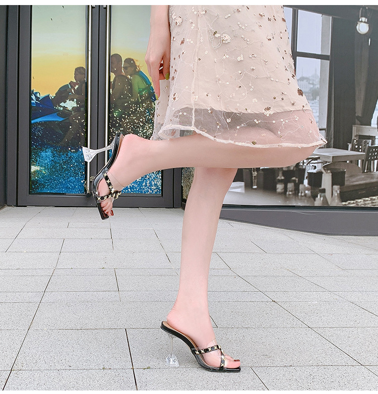 All-match high-heeled shoes slippers for women