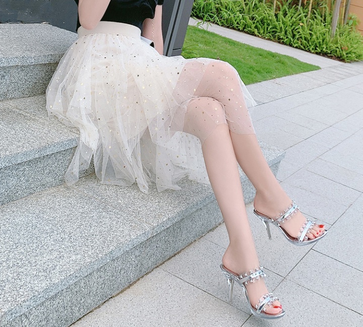 Fashion and elegant all-match sandals sexy rivet slippers