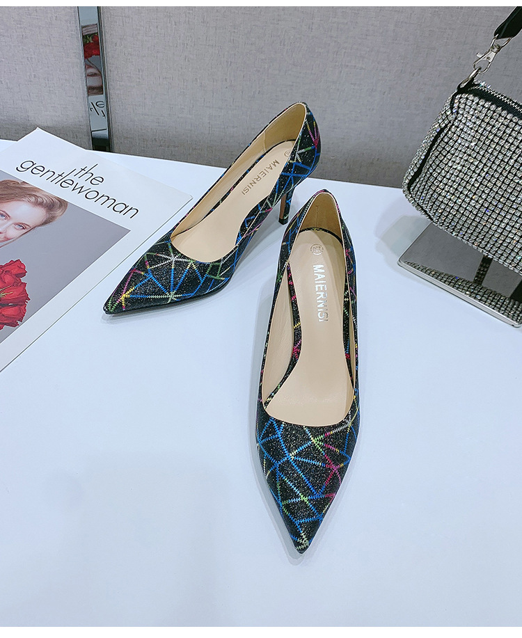 Pointed shoes large yard high-heeled shoes for women