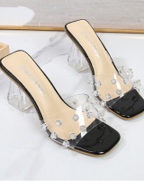Rivet sexy slippers large yard thick sandals