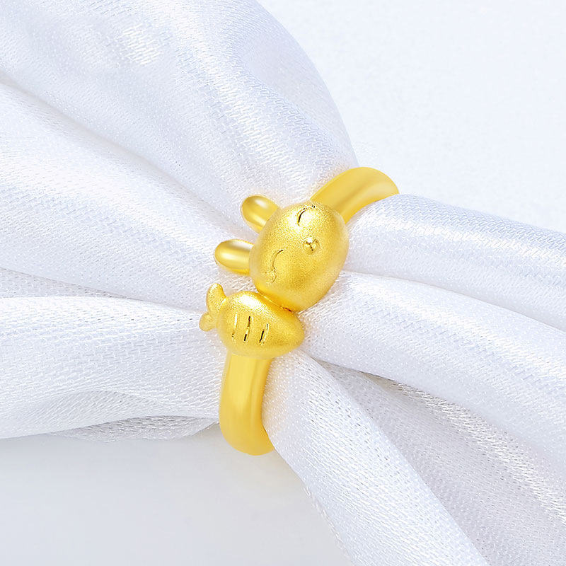 Bunny lovely gilded gift ring