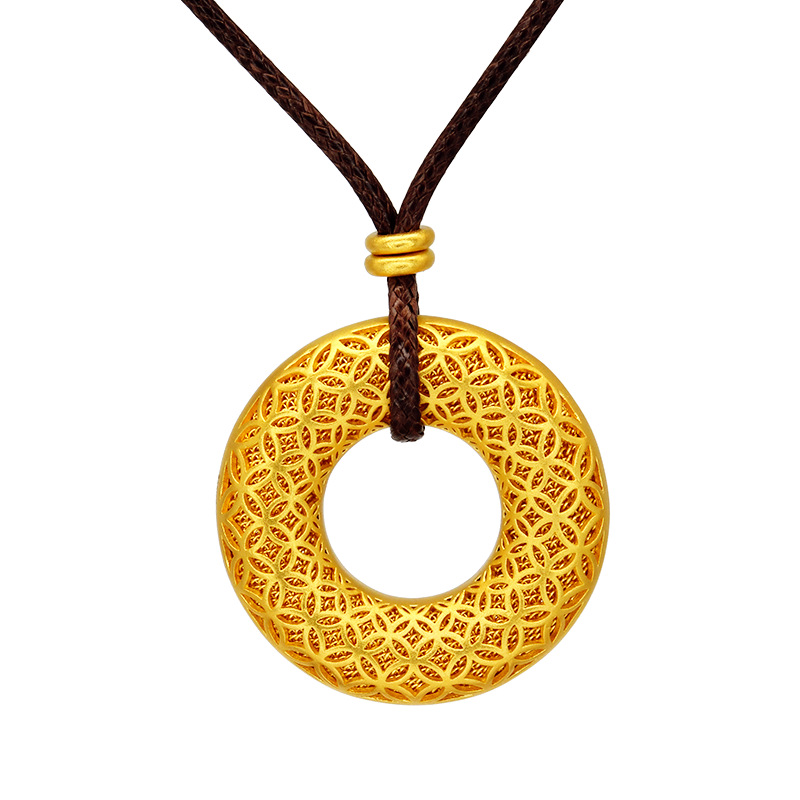 Pendant gold gilded necklace