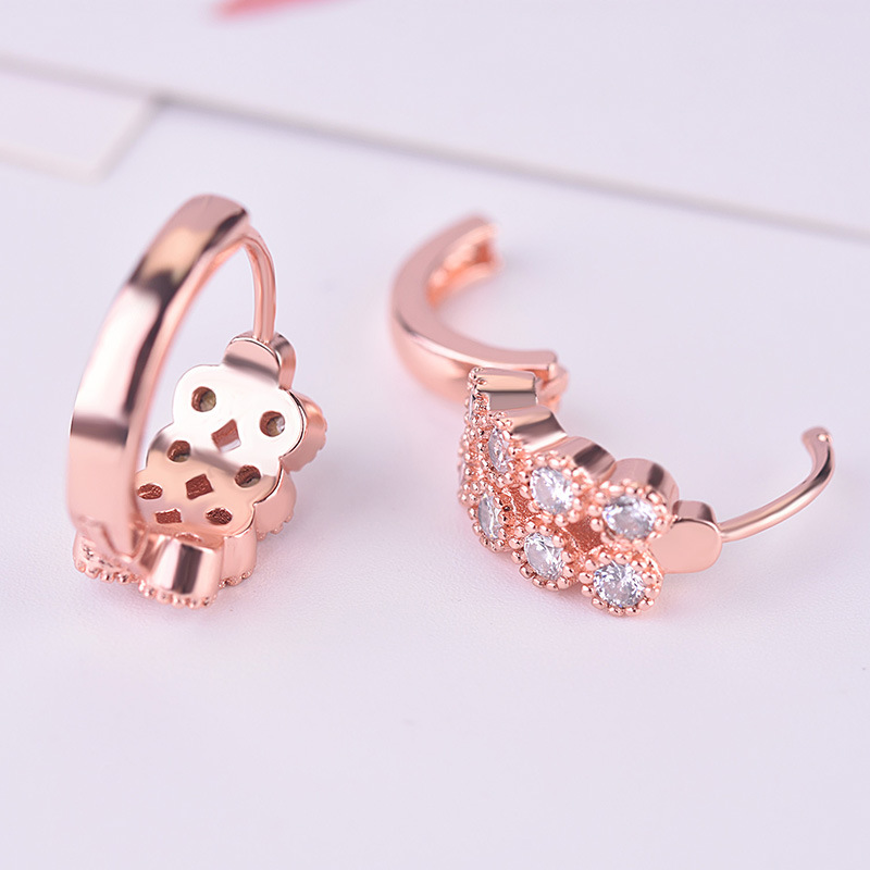 Zircon modeling earrings refinement accessories for women