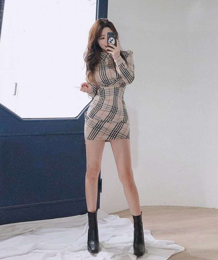 Korean style temperament shirt bottoming dress