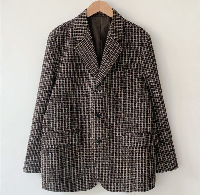 Simple classic coat woolen plaid business suit