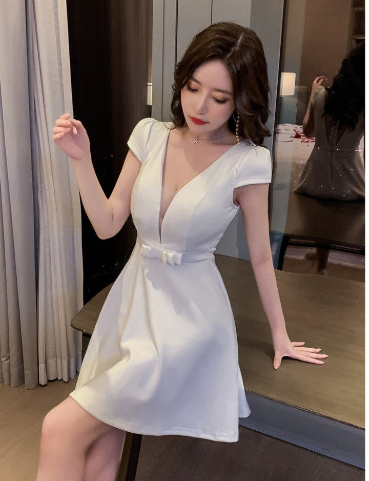 Cover belly low-cut lady dress sexy T-back for women