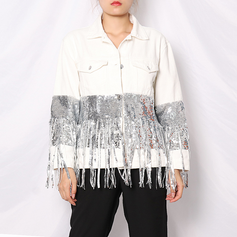 Lapel pocket fashion loose Korean style coat for women