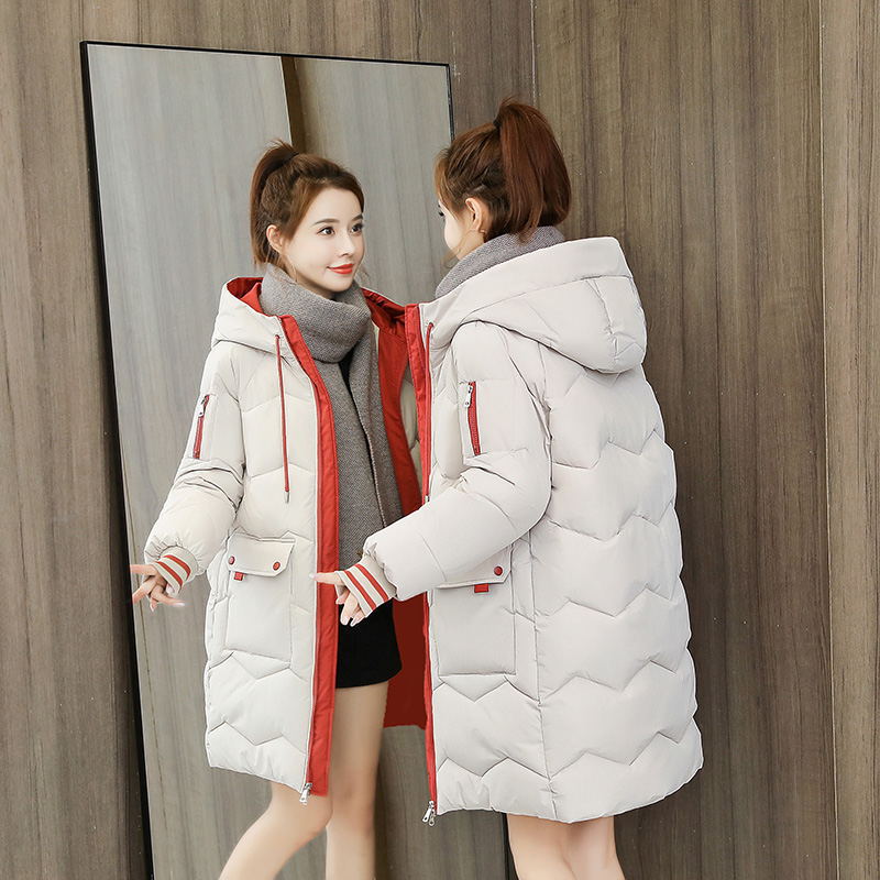 Down bread clothing Korean style cotton coat for women