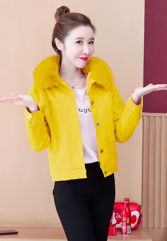 Korean style thick cotton coat student coat for women