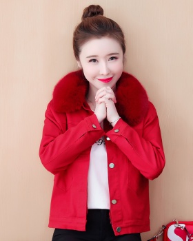 Korean style thick cotton coat student coat for women