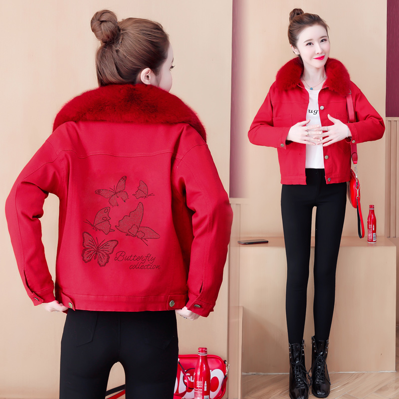 Loose thermal coat autumn and winter cotton coat for women