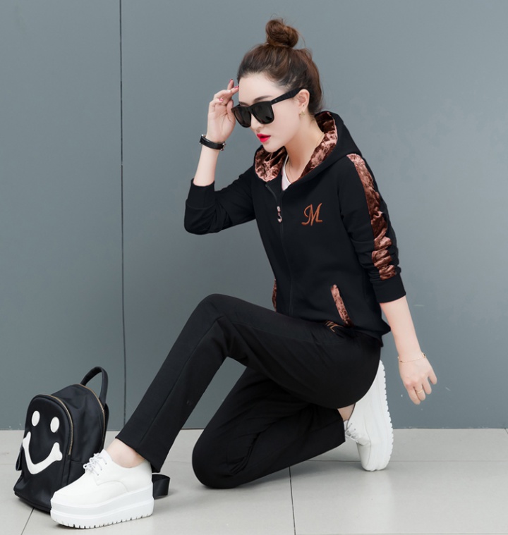 Casual sports hoodie fashion sportswear 3pcs set for women