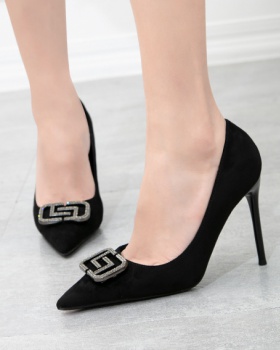 Pointed slim shoes pure high-heeled shoes for women