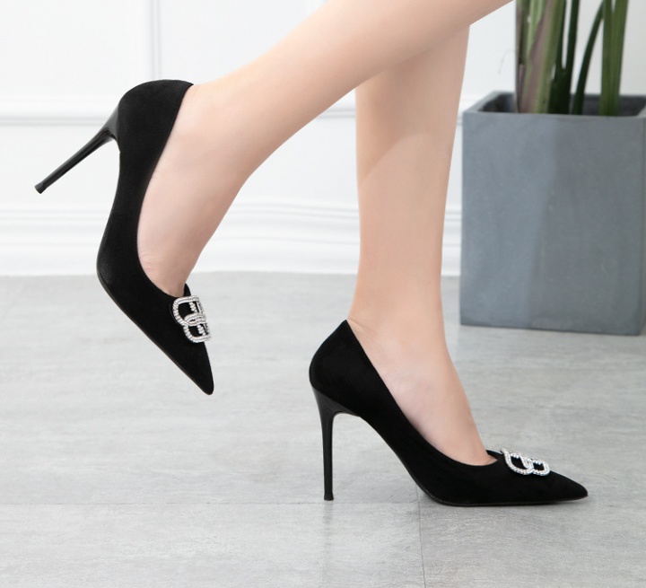 Sexy pointed broadcloth high-heeled slim shoes for women
