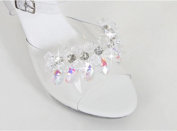 Summer crystal slipsole sexy sandals for women