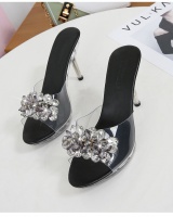 Crystal summer rhinestone transparent glass sandals